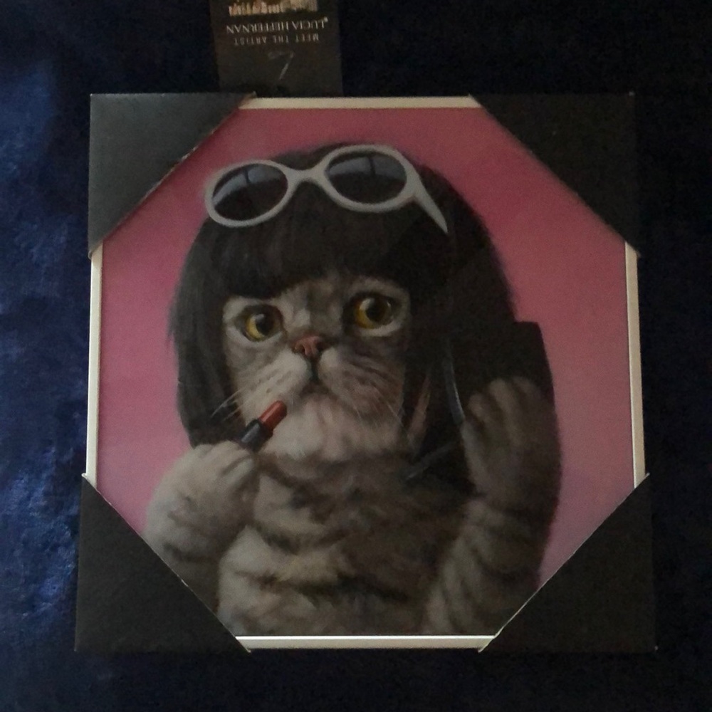 Lucia Heffernan “Bob Cat” framed picture.